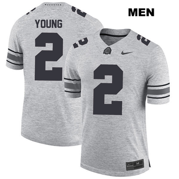 Ohio State Buckeyes Men's Chase Young #2 Gray Authentic Nike College NCAA Stitched Football Jersey LM19S80ME